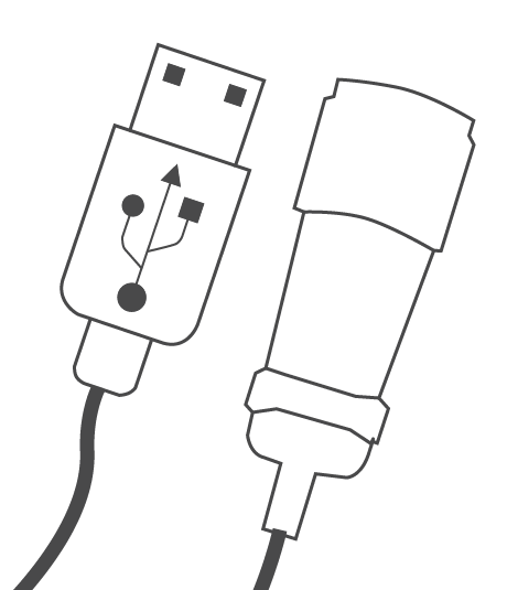 BlackCam camera cable mockup icon