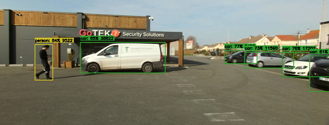 Carpark AI analysed person vehicle
