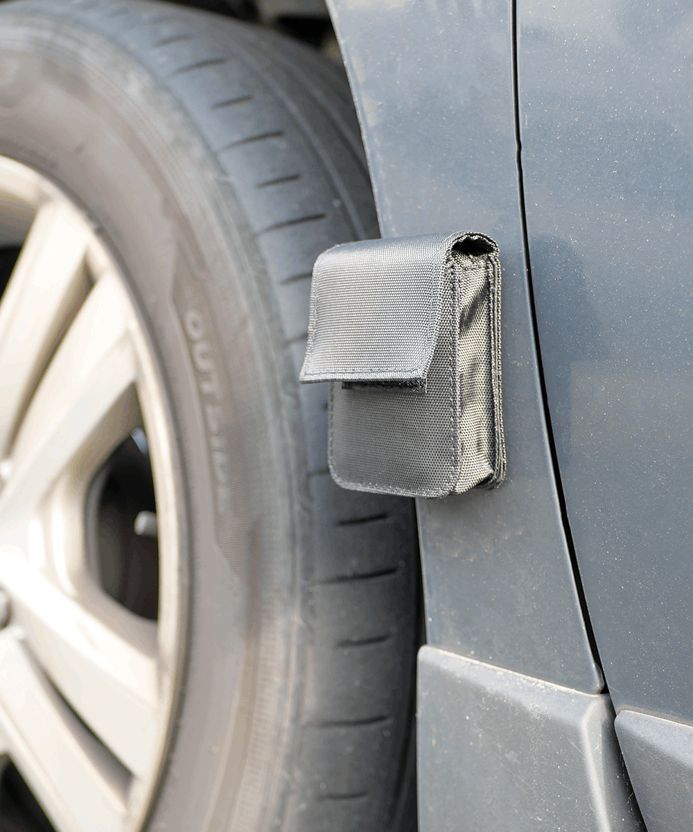 Magnetic pouch Prime accessory magnet on a car