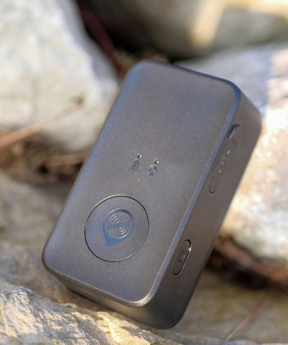 Person GPS Tracker Prime on rock