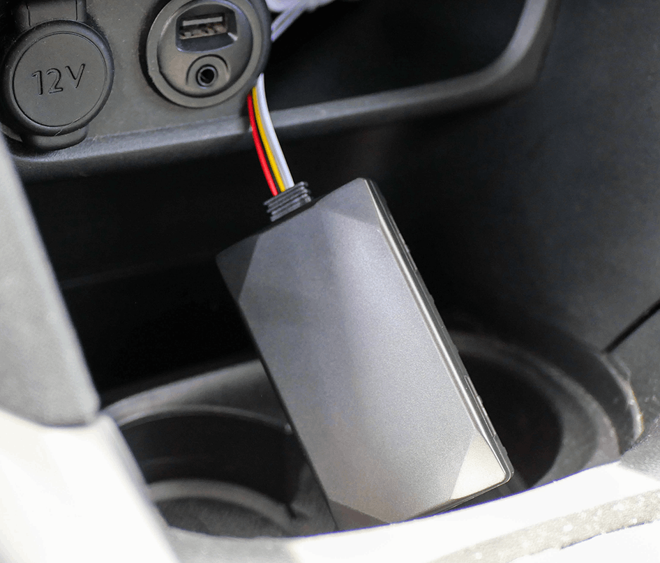Teltonika Wired GPS Tracker inside a car