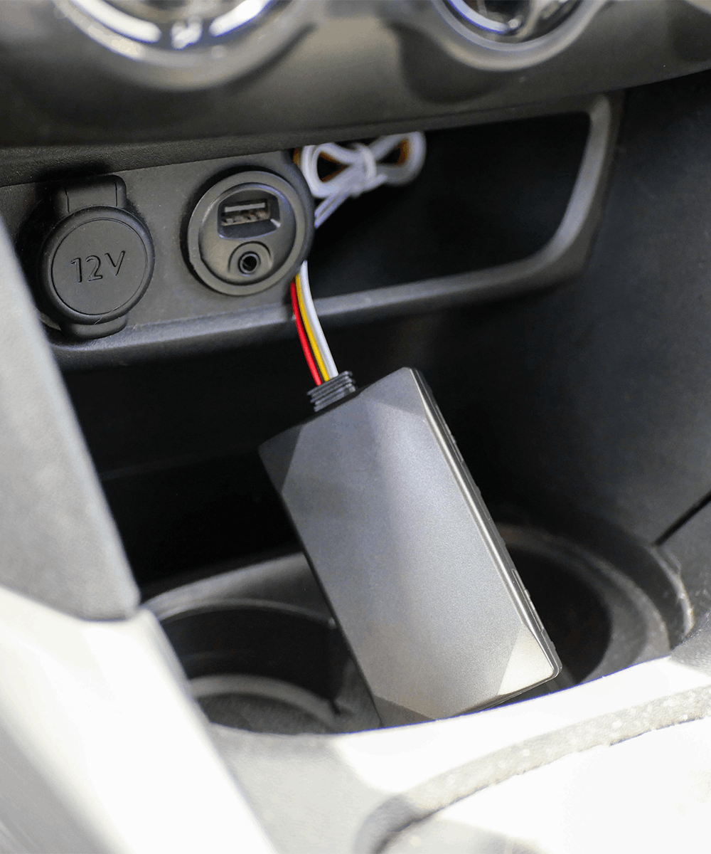 Teltonika Wired GPS Tracker in car dashboard